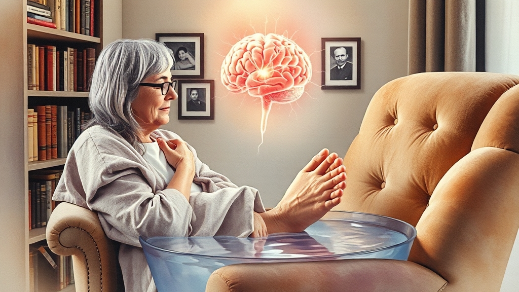 체온 조절과 건강 관리 (watercolor 스타일)