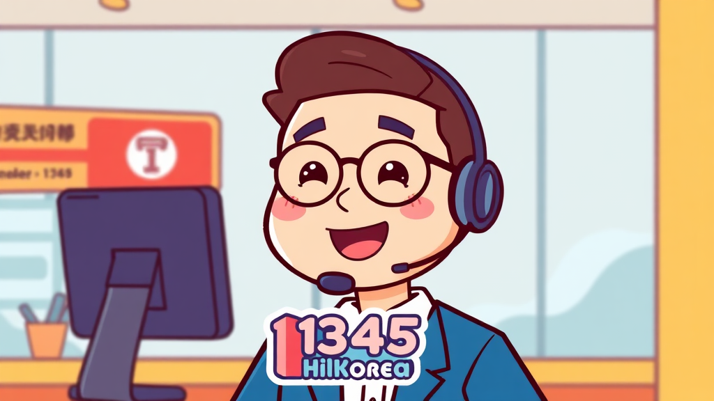 하이코리아 고객센터 활용법 (cartoon 스타일)