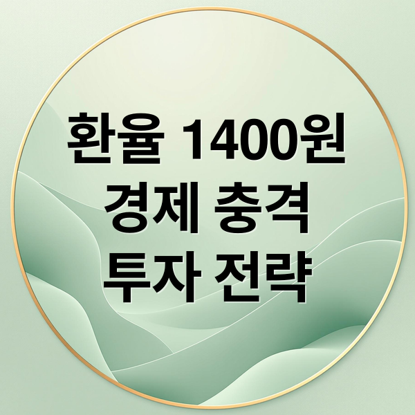 환율 1400원
경제 충격
투자 전략 (원달러 환율 1400원 영향)