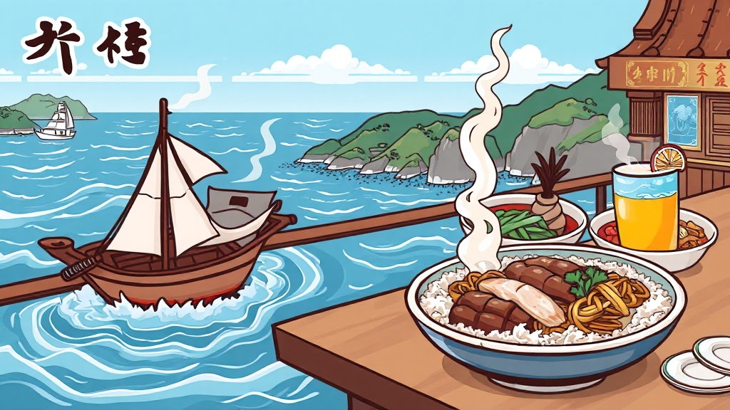 방송 맛집: 맛의 향연 (cartoon 스타일)