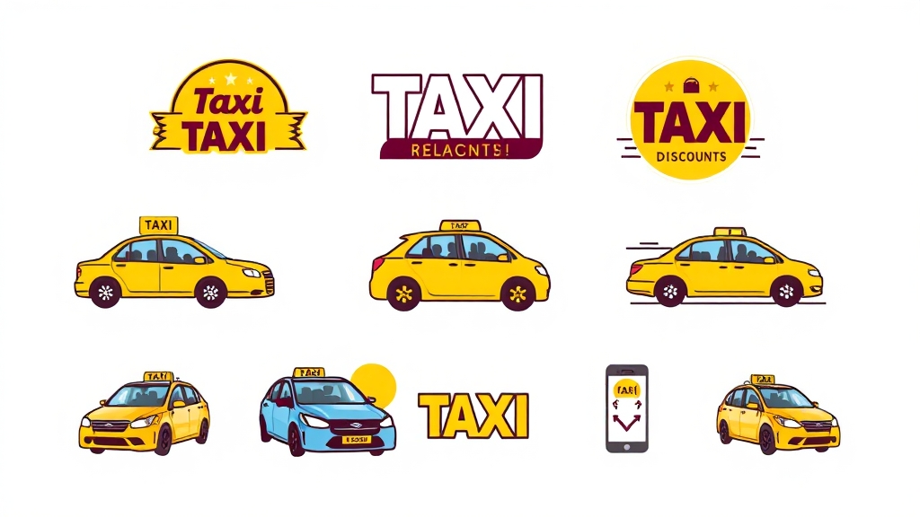 택시 앱 비교 분석 (illustration 스타일)