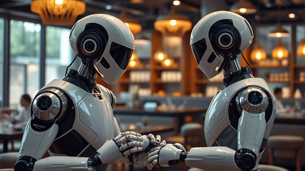 결론, 클로봇-AJ네트웍스 협력으로 서빙 로봇 시장 혁신 기대 (realistic 스타일)