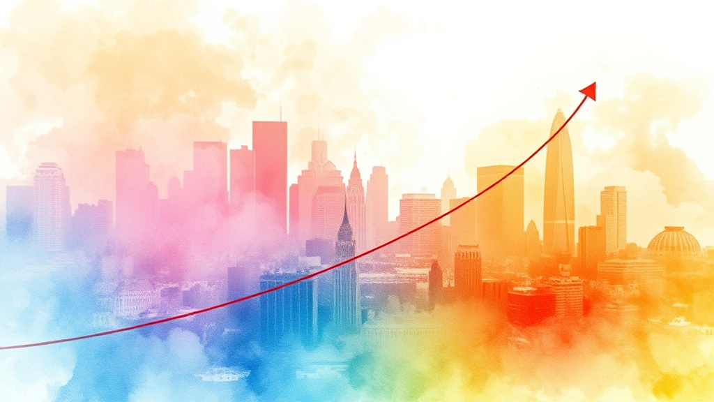 경제 분야 희소식 (watercolor 스타일)