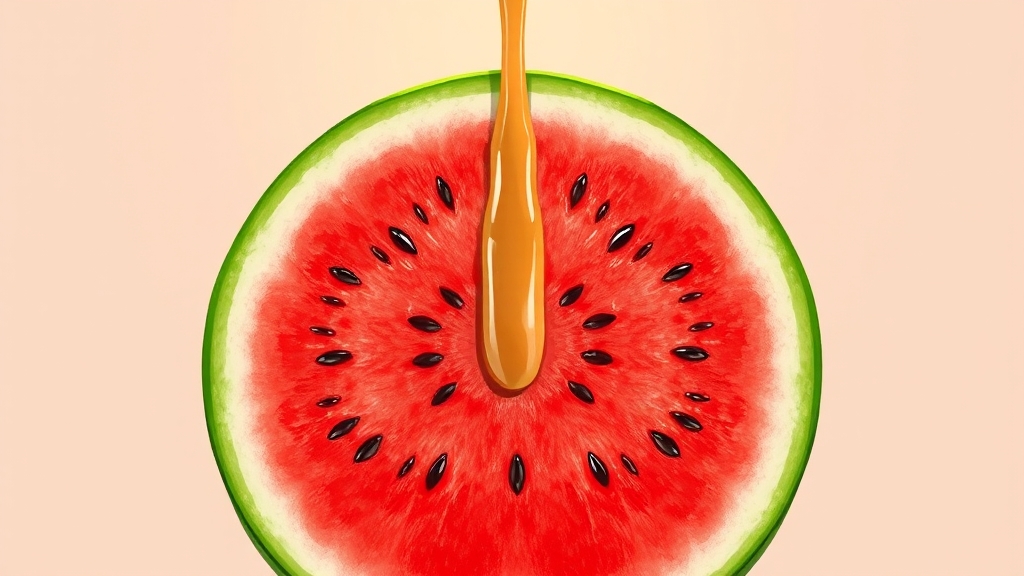 수박 줄무늬와 색깔로 품질 확인하는 방법 (illustration 스타일)