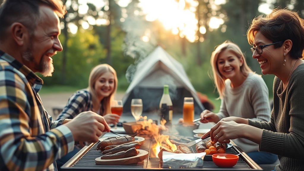 캠핑 요리 & 식사 (realistic 스타일)