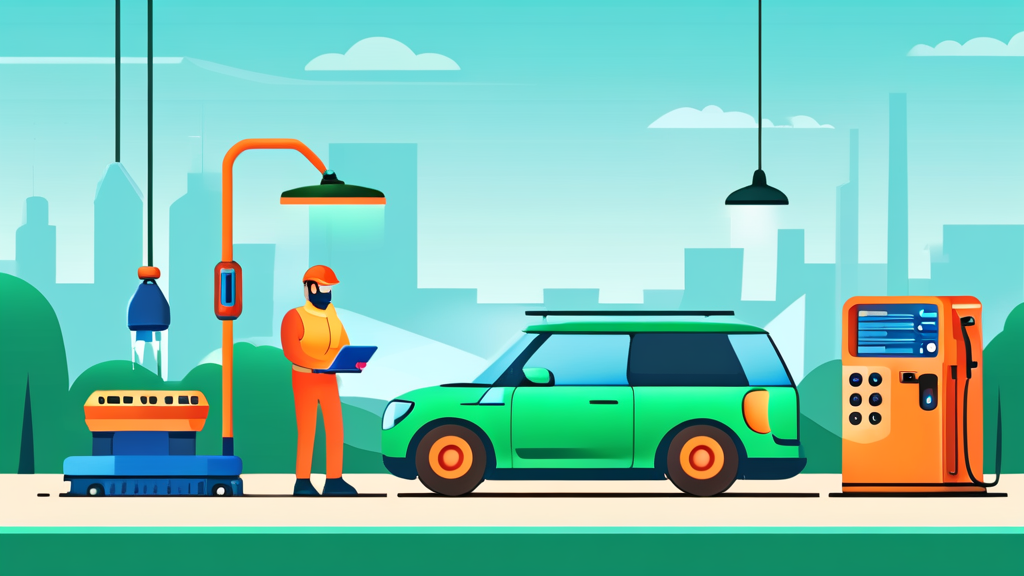 친환경차 정비 지원 사업 신청 방법 및 선정 절차 (illustration 스타일)