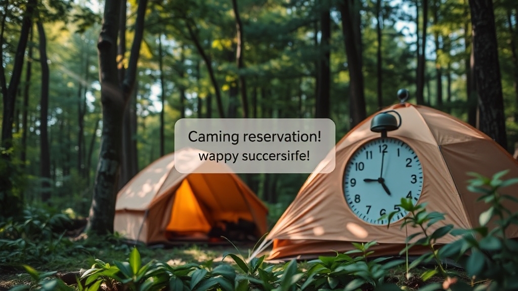 캠핑장 예약 및 이용 (realistic 스타일)