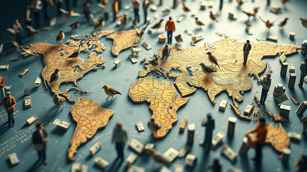 해외송금 시장 변화 및 경쟁 심화 (realistic 스타일)