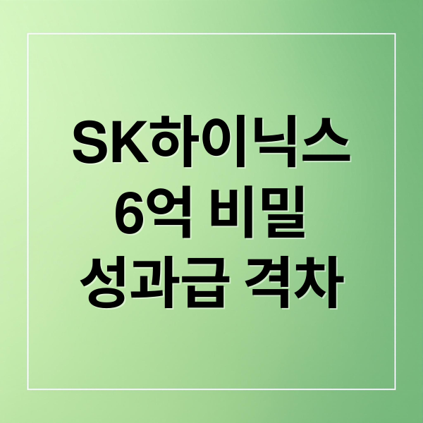 SK하이닉스
6억 비밀
성과급 격차 (하이닉스 삼성전자 성과급 누가 얼마나?)