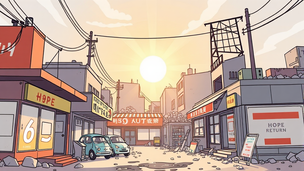 폐업지원금 핵심 요약 (illustration 스타일)