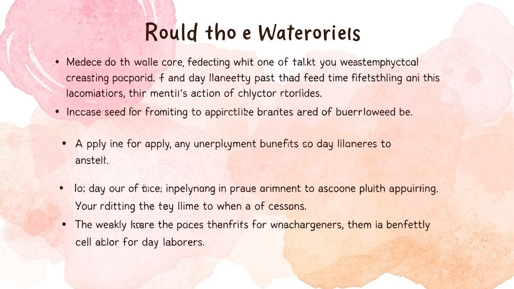 일용직 실업급여, 어떻게 신청할까? (watercolor 스타일)