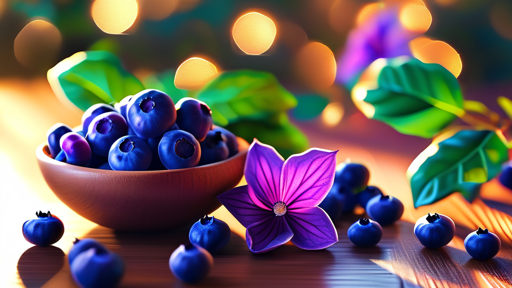 안토시아닌: 우리 몸을 지키는 보라색 보물 (realistic 스타일)