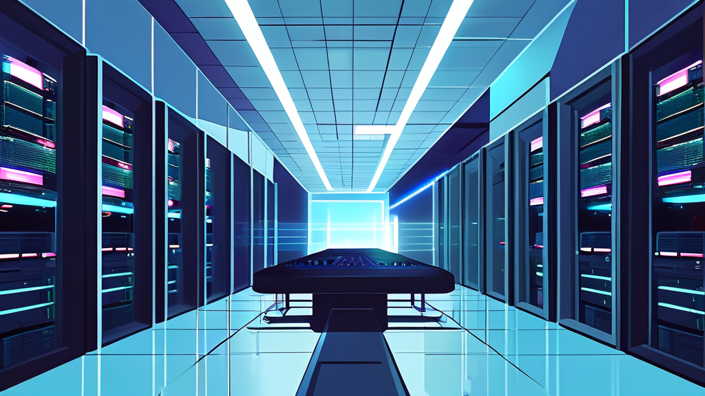 광통신 기술의 전력 효율성과 파급 효과 (illustration 스타일)