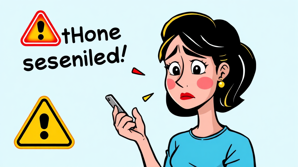 모바일 신분증 주의사항 (cartoon 스타일)