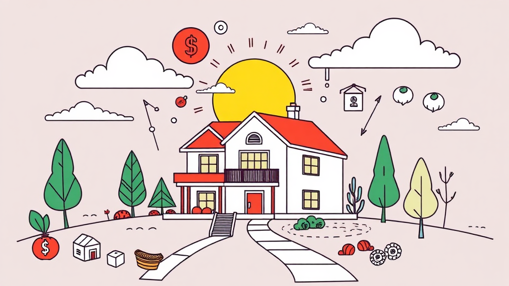 부동산 시장 전망 (illustration 스타일)