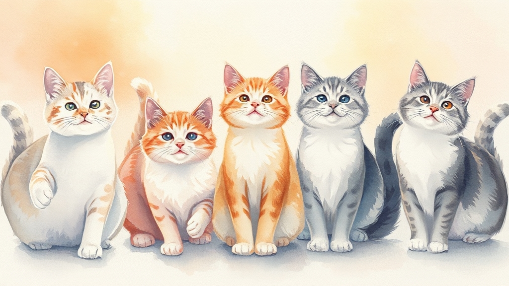 고양이 성격 유형과 행동 이해 (watercolor 스타일)