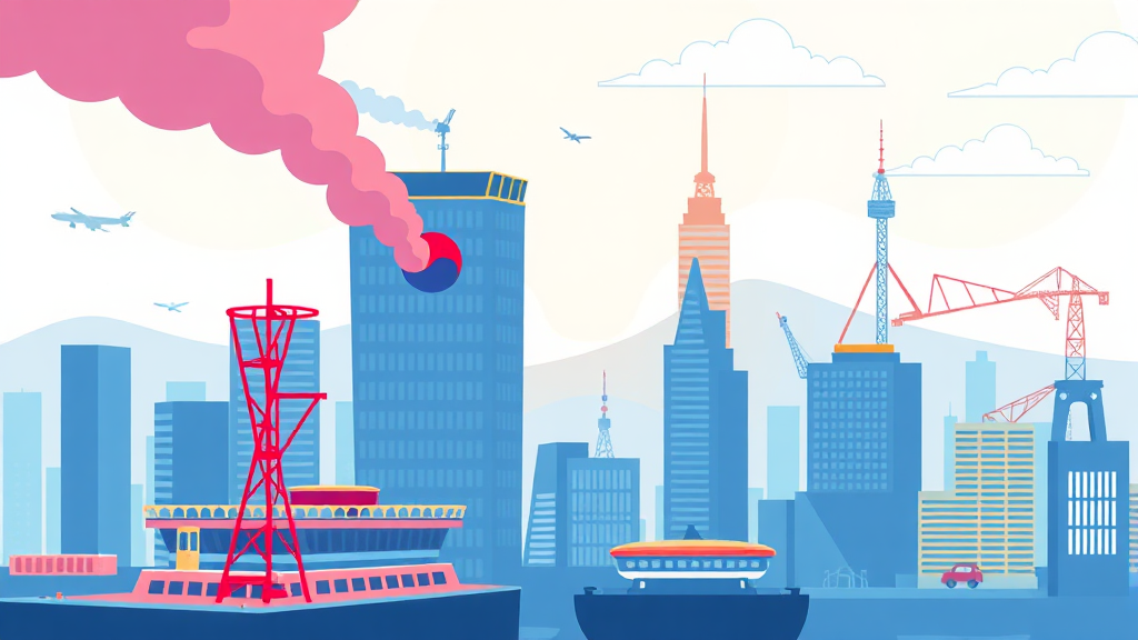 반도체 수출 8000억 달러 목표, 한국 경제 성장 견인할까? 7 반도체 수출이 경제 및 일자리에 미치는 영향 (cartoon 스타일)