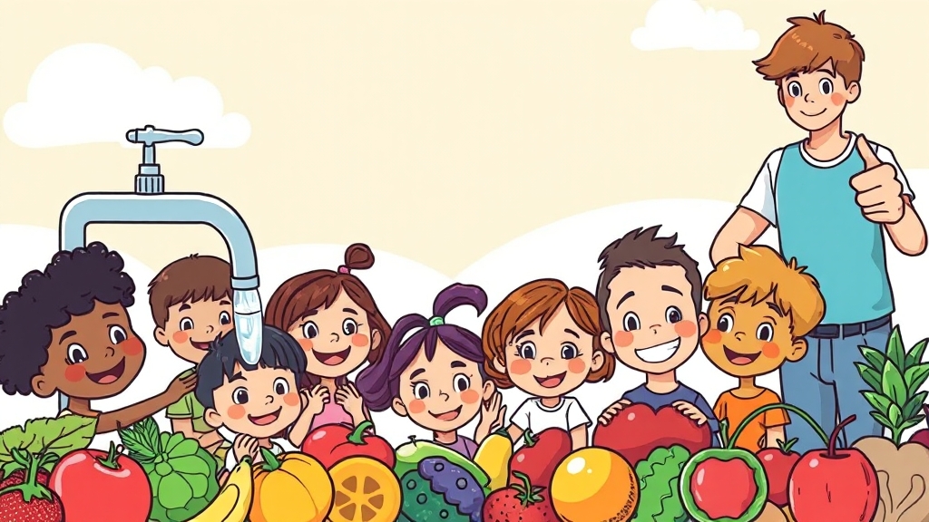 뇌수막염 예방 방법 (cartoon 스타일)