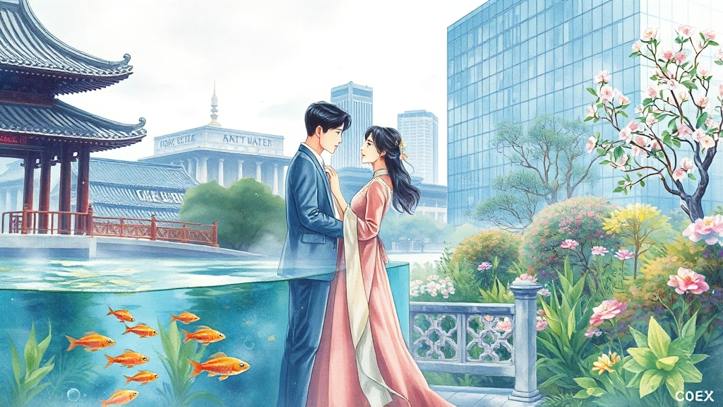 서울 실내 명소 TOP 7 (watercolor 스타일)