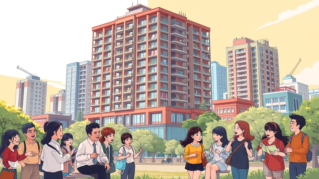 목동 6단지 단지 구상 (cartoon 스타일)