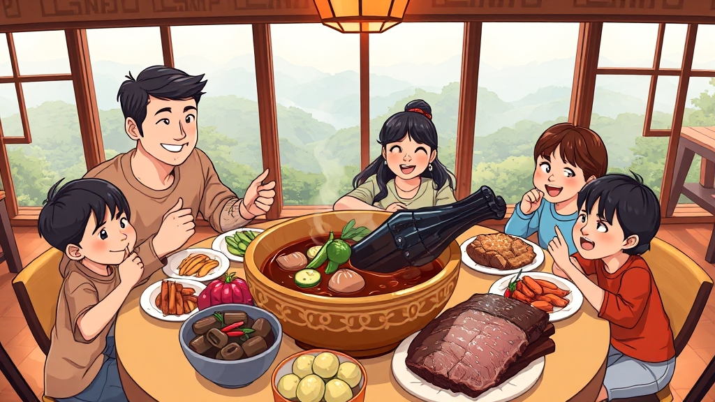 리조트 & 주변 맛집 추천 (cartoon 스타일)