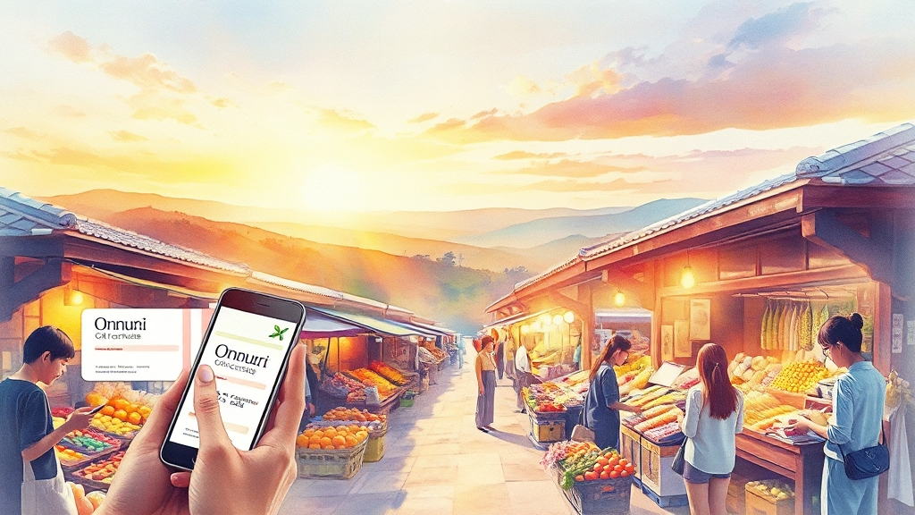 디지털 온누리상품권이란? (watercolor 스타일)