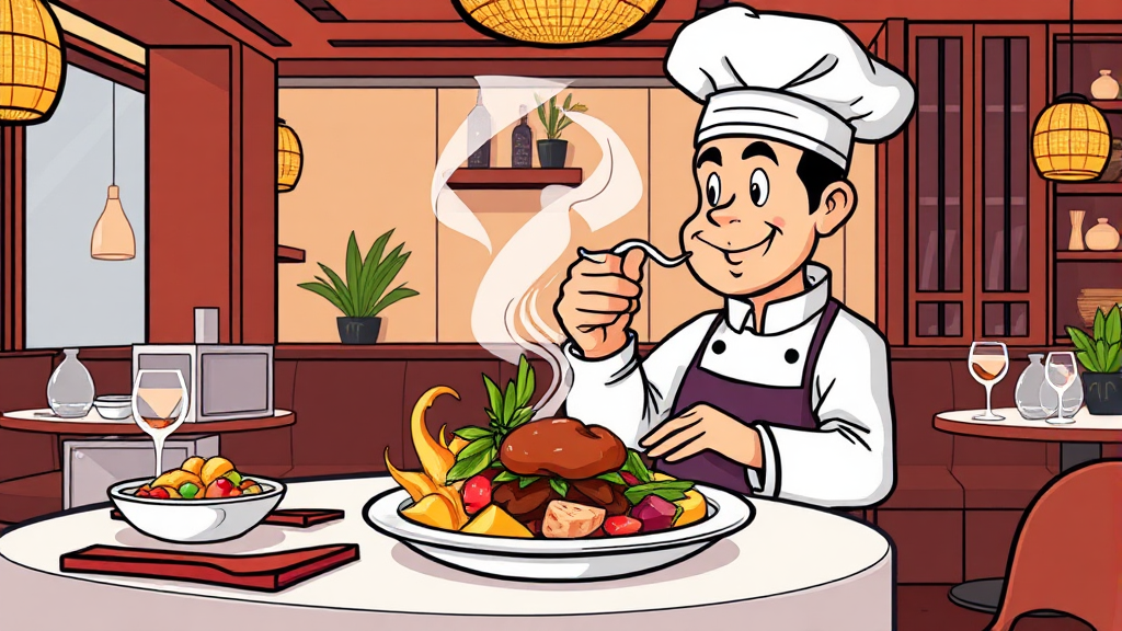 박가람 셰프 프로필 (cartoon 스타일)