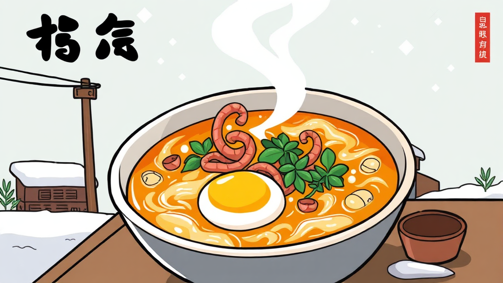 생생정보 맛집, 전주 콩나물국밥 (cartoon 스타일)