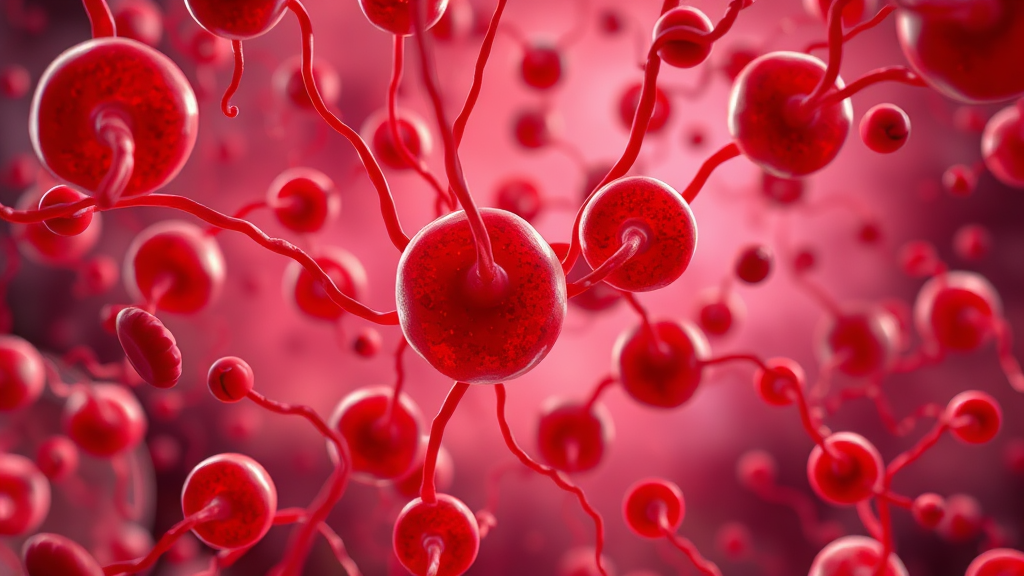 혈관 확장과 혈액 순환 (realistic 스타일)