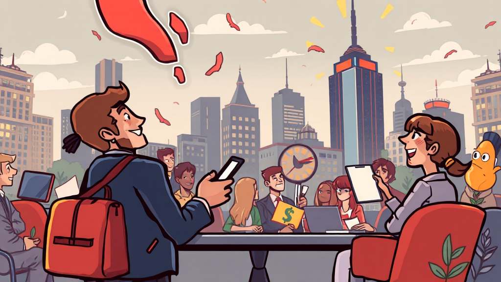 소비 및 투자 심리 변화 (cartoon 스타일)