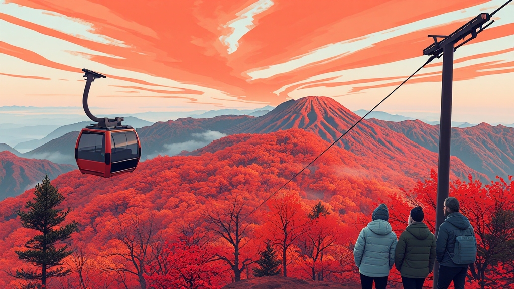 단풍 절정 시기 및 현황 (illustration 스타일)