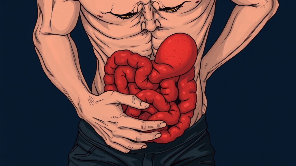 크론병, 어떤 증상이 나타날까요? (illustration 스타일)