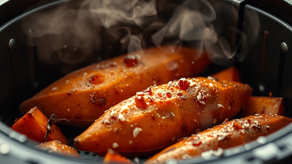 에어프라이어 온도와 시간 조절 (realistic 스타일)