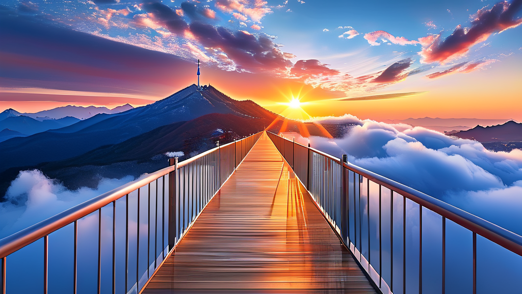 용마산 스카이워크 방문 가이드 (realistic 스타일)