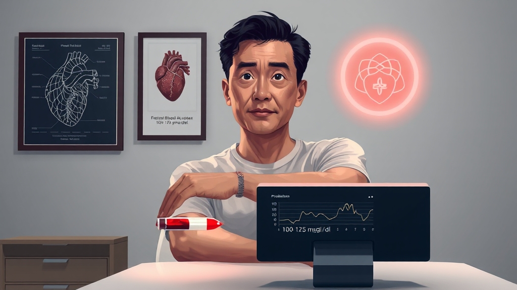 IFG 진단 기준은? (illustration 스타일)
