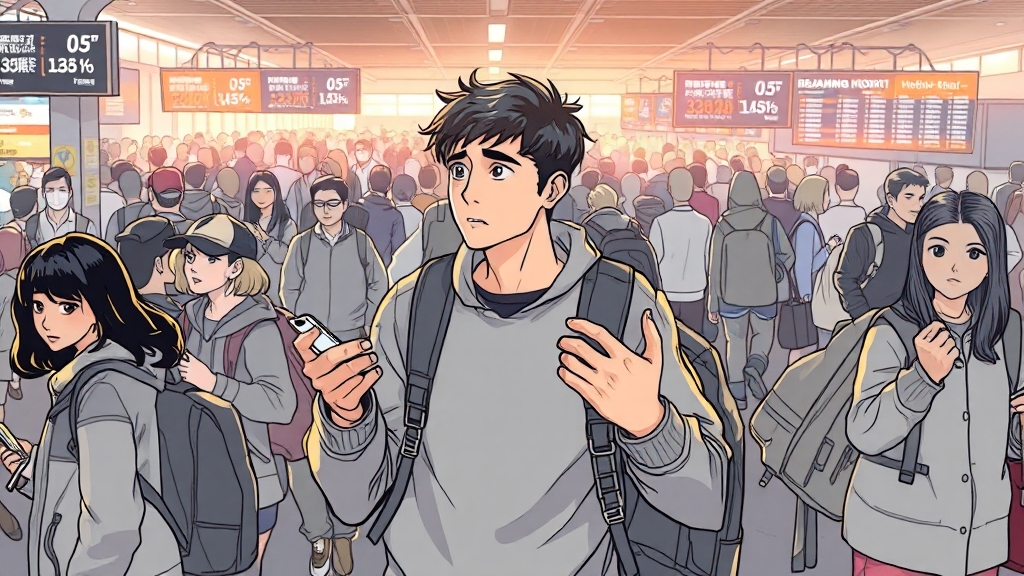 공항 로밍센터 이용 (illustration 스타일)