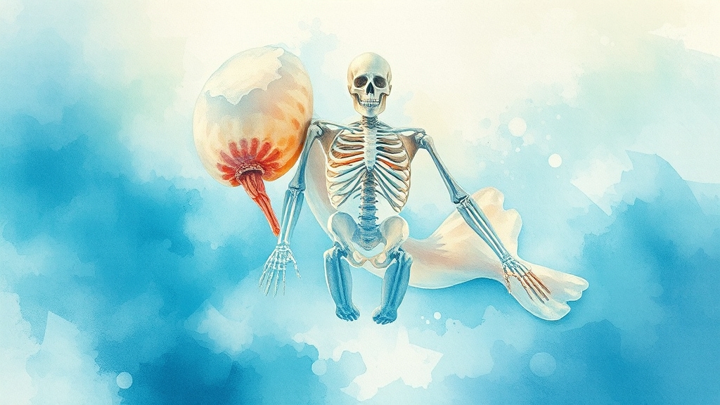 피부 미용부터 뼈 건강까지 (watercolor 스타일)