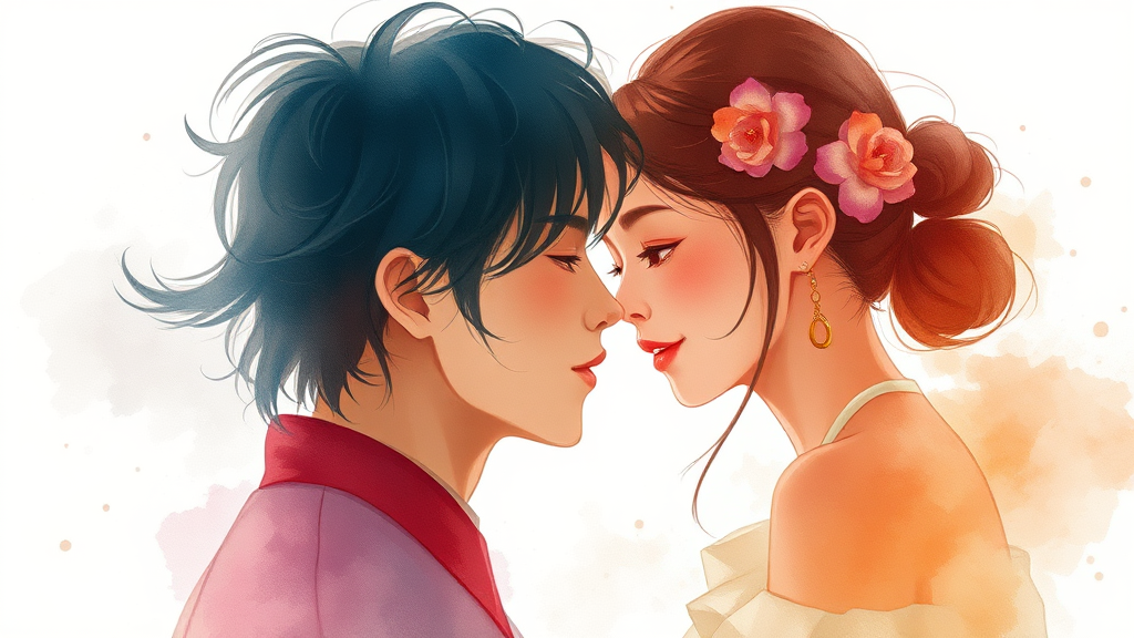 드라마 관전 포인트 (watercolor 스타일)