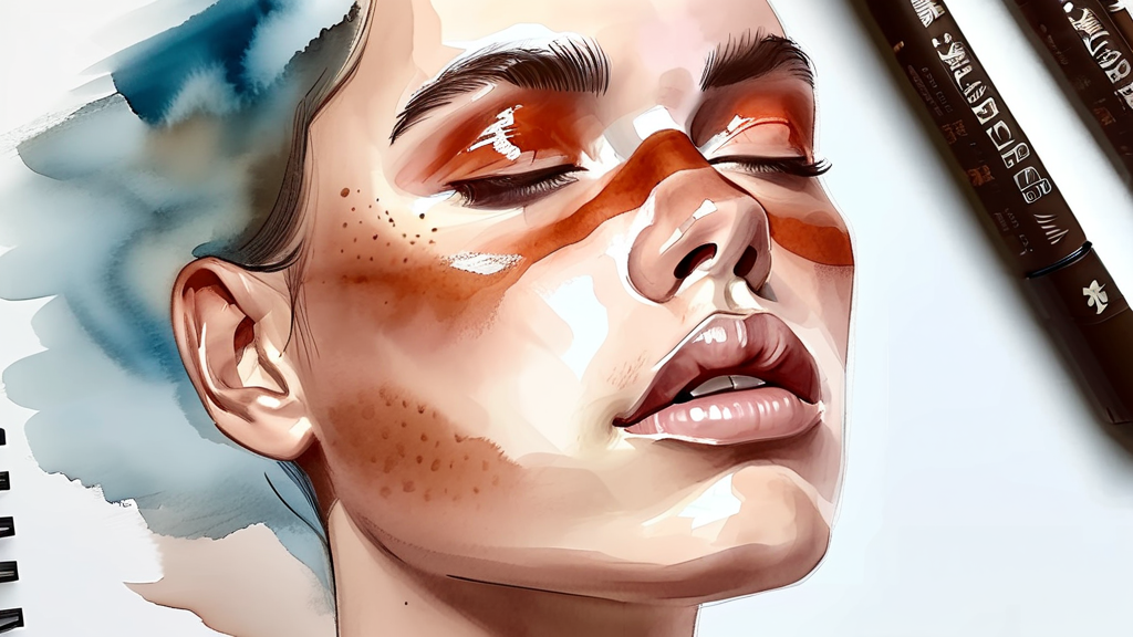 내 흉터는 어떤 종류일까? 붉은 자국부터 패인 흉터까지 (watercolor 스타일)
