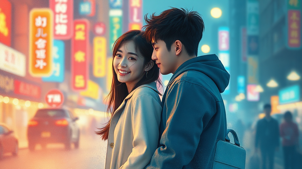 매력 포인트: 신선한 설정과 설레는 감정 (watercolor 스타일)