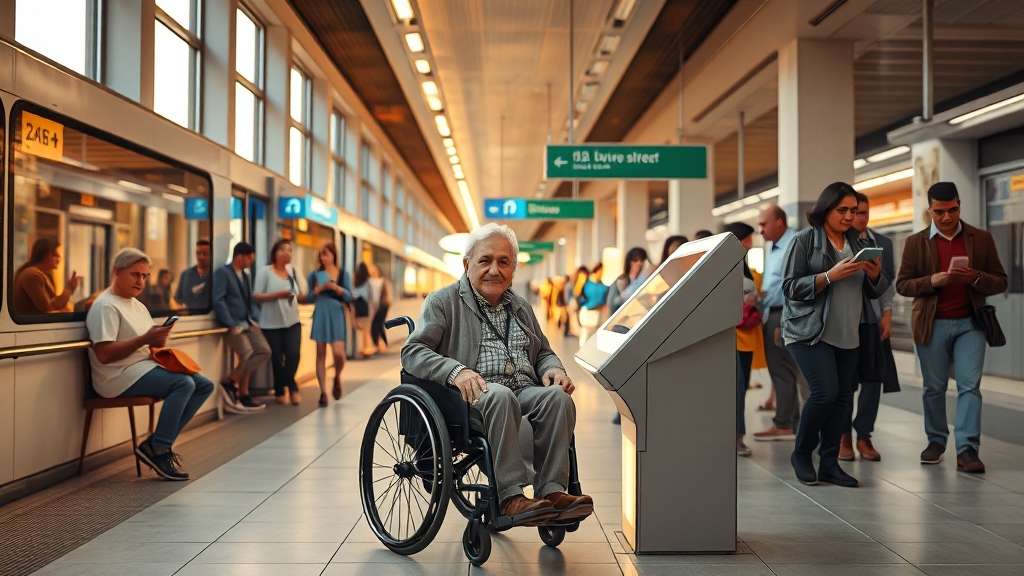 교통약자를 위한 접근성 개선 (realistic 스타일)