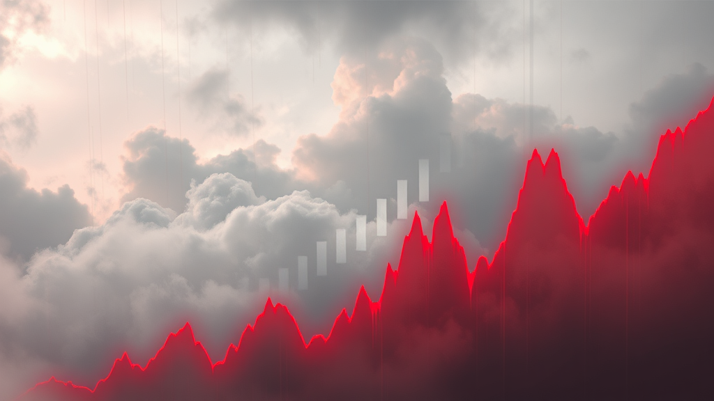 주가 하락, 왜 떨어질까요? (watercolor 스타일)