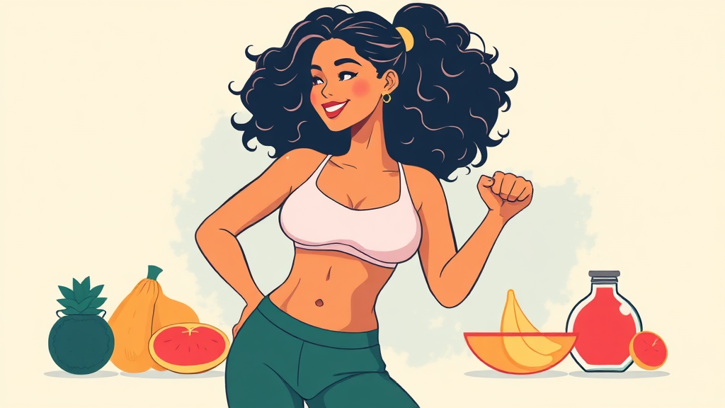 여성 다이어트의 성공을 좌우하는 호르몬 균형 (illustration 스타일)