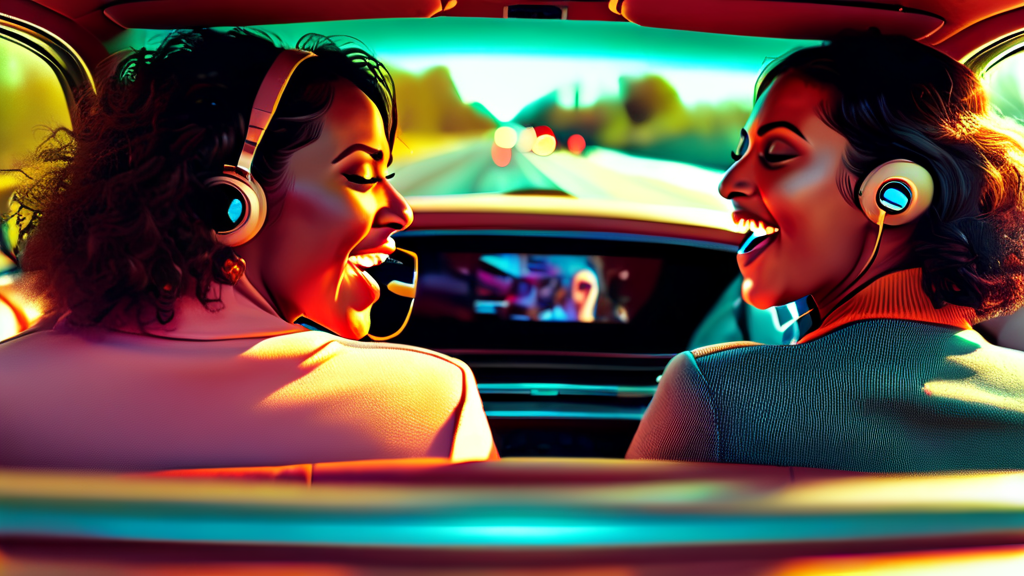 자동차 블루투스, 휴대폰 두 대 동시 연결 가능할까? (realistic 스타일)