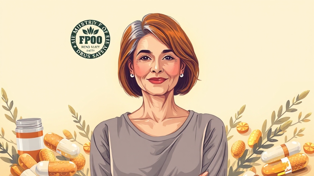 갱년기 영양제, 무엇을 골라야 할까요? (illustration 스타일)