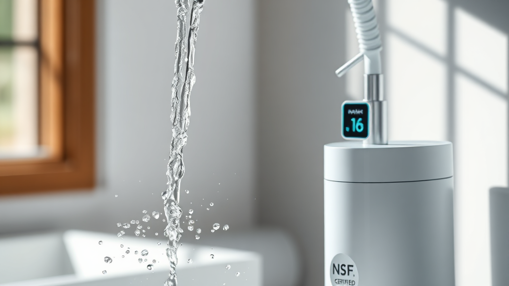 NSF 인증 정수기 선택 시 고려사항 (realistic 스타일)