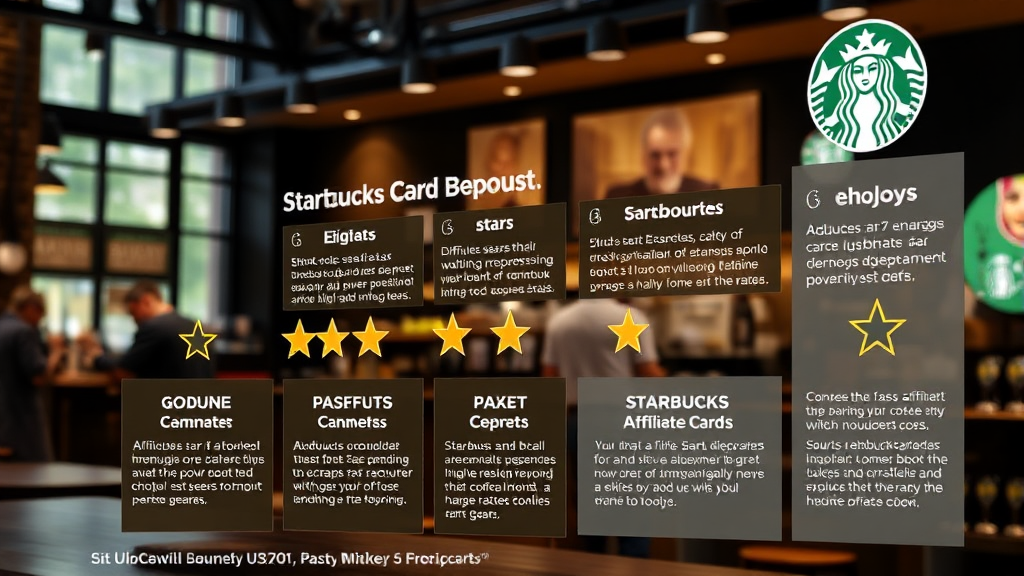 스타벅스 리워드 시스템과 제휴 카드 혜택 (realistic 스타일)