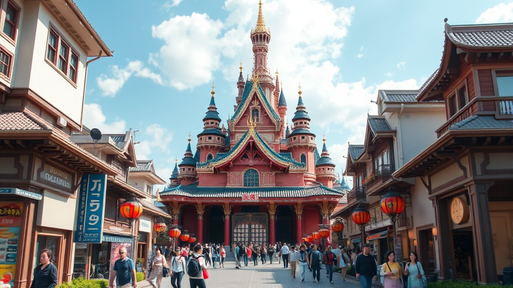 한국에서 도쿄 디즈니 티켓 미리 구매하는 방법과 혜택 (realistic 스타일)