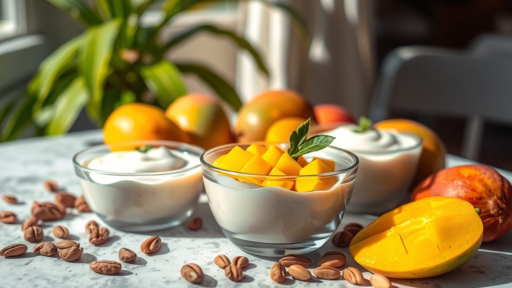 건강한 망고 섭취법 (realistic 스타일)