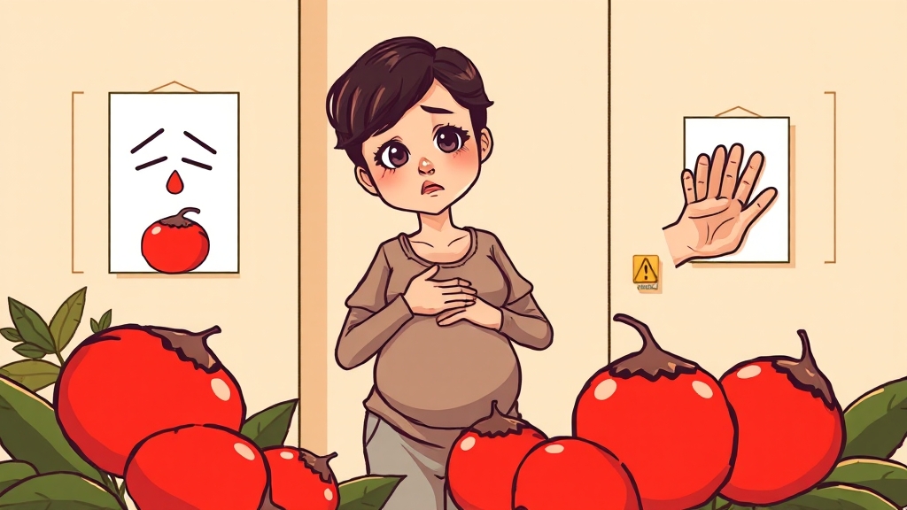 오미자 섭취 시 부작용 (cartoon 스타일)